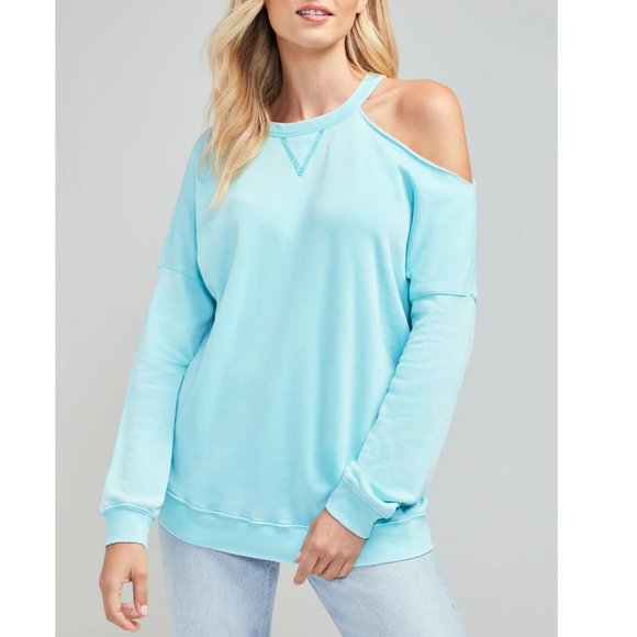 NWT Wildfox Asymmetrical Long Sleeve Knit Sweater Top Size XS - Picture 3 of 9